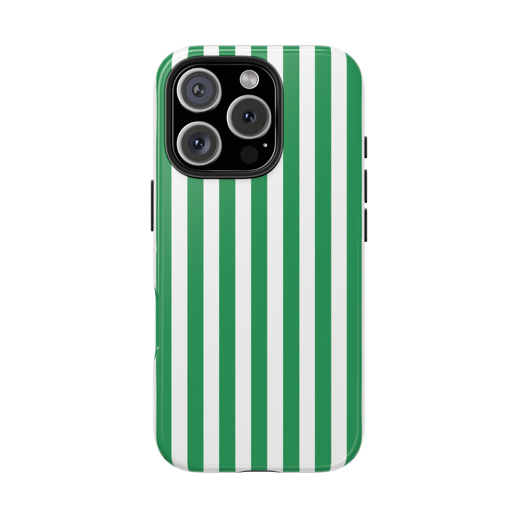 Kelly Green Striped Tough Phone Case