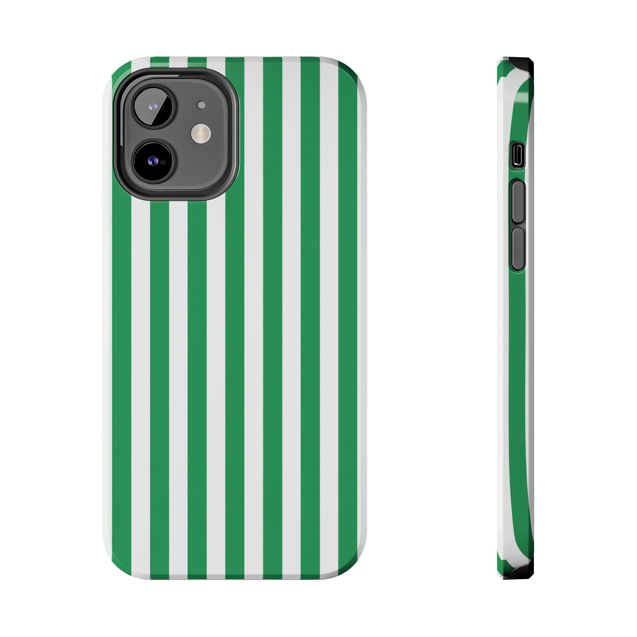 Kelly Green Striped Tough Phone Case