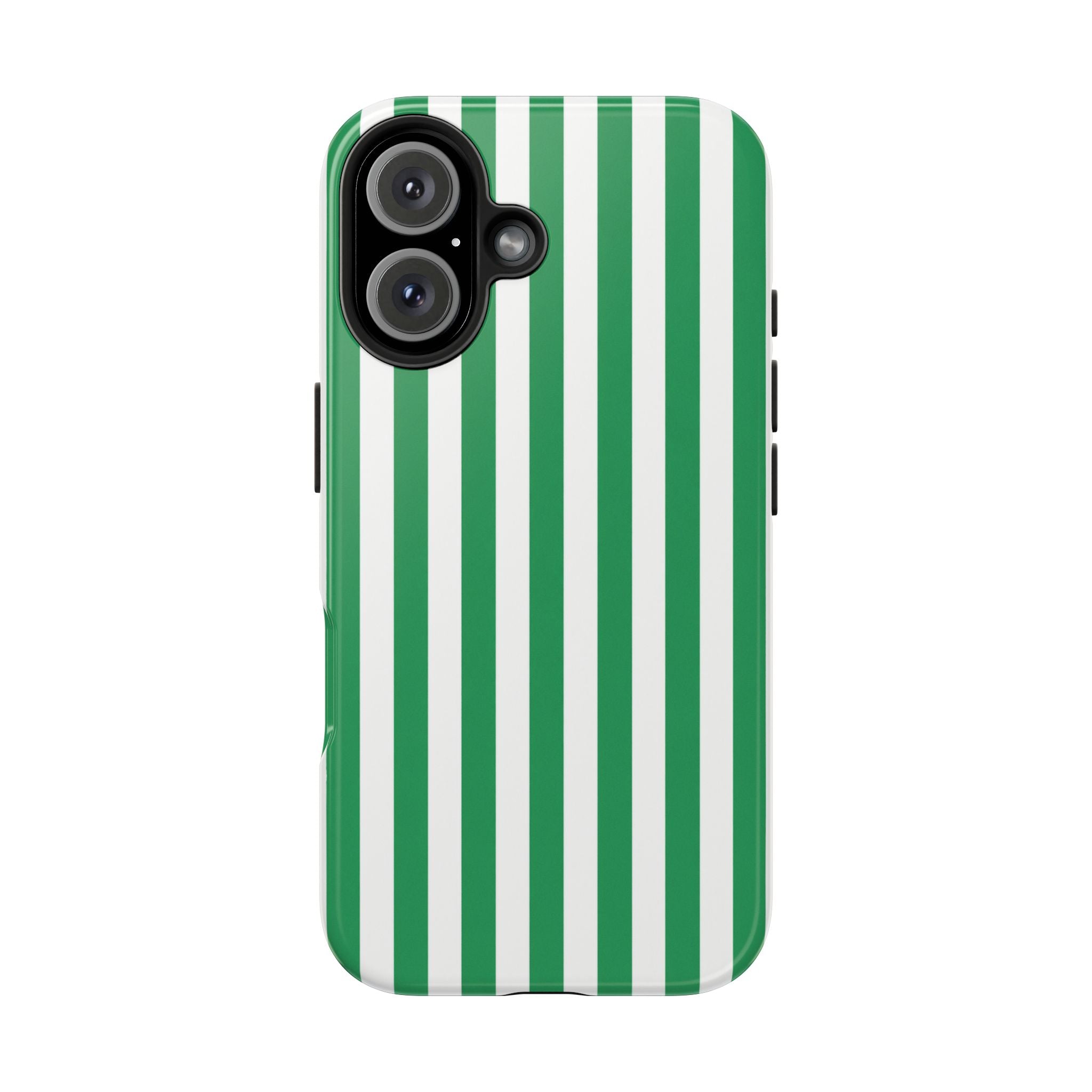 Kelly Green Striped Tough Phone Case