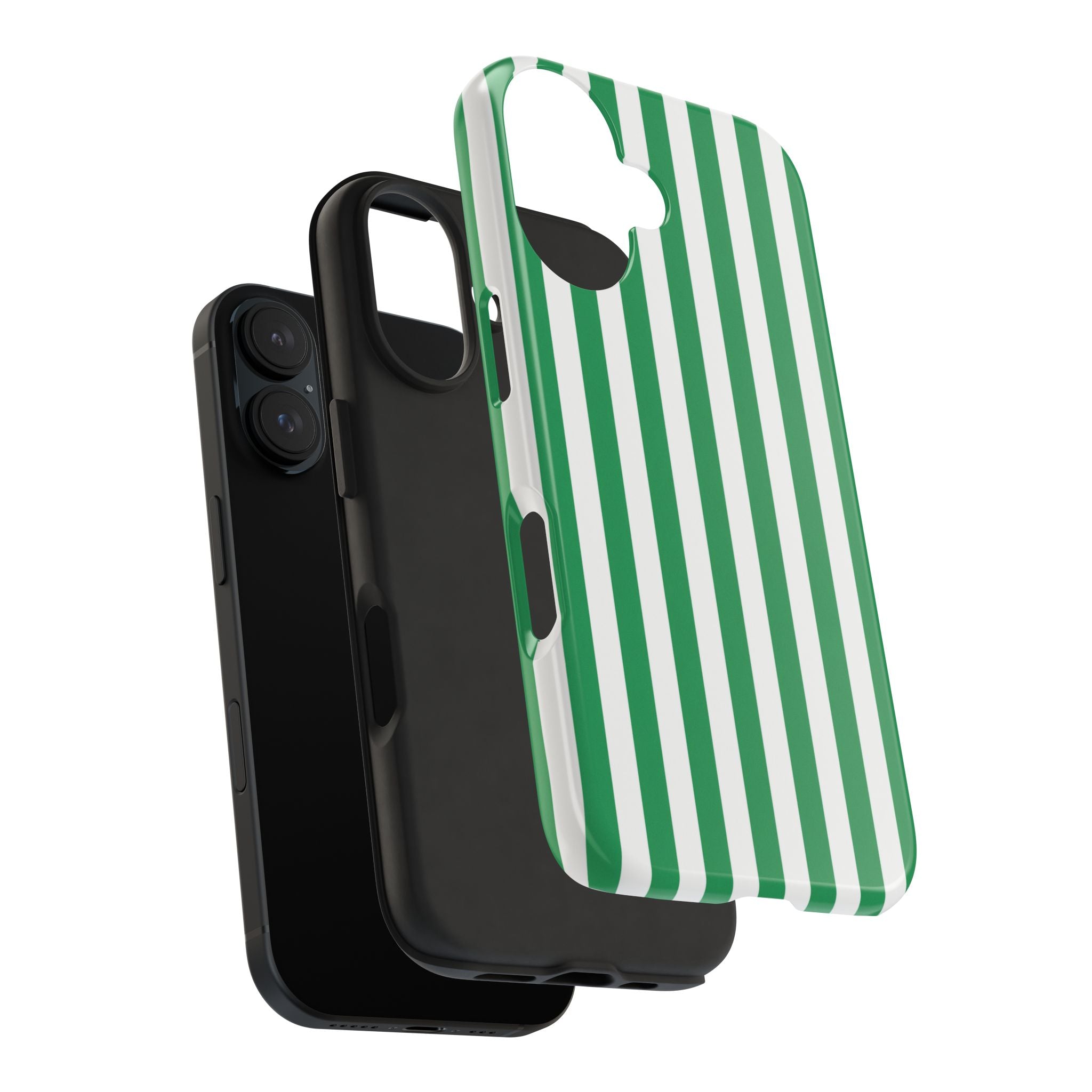 Kelly Green Striped Tough Phone Case