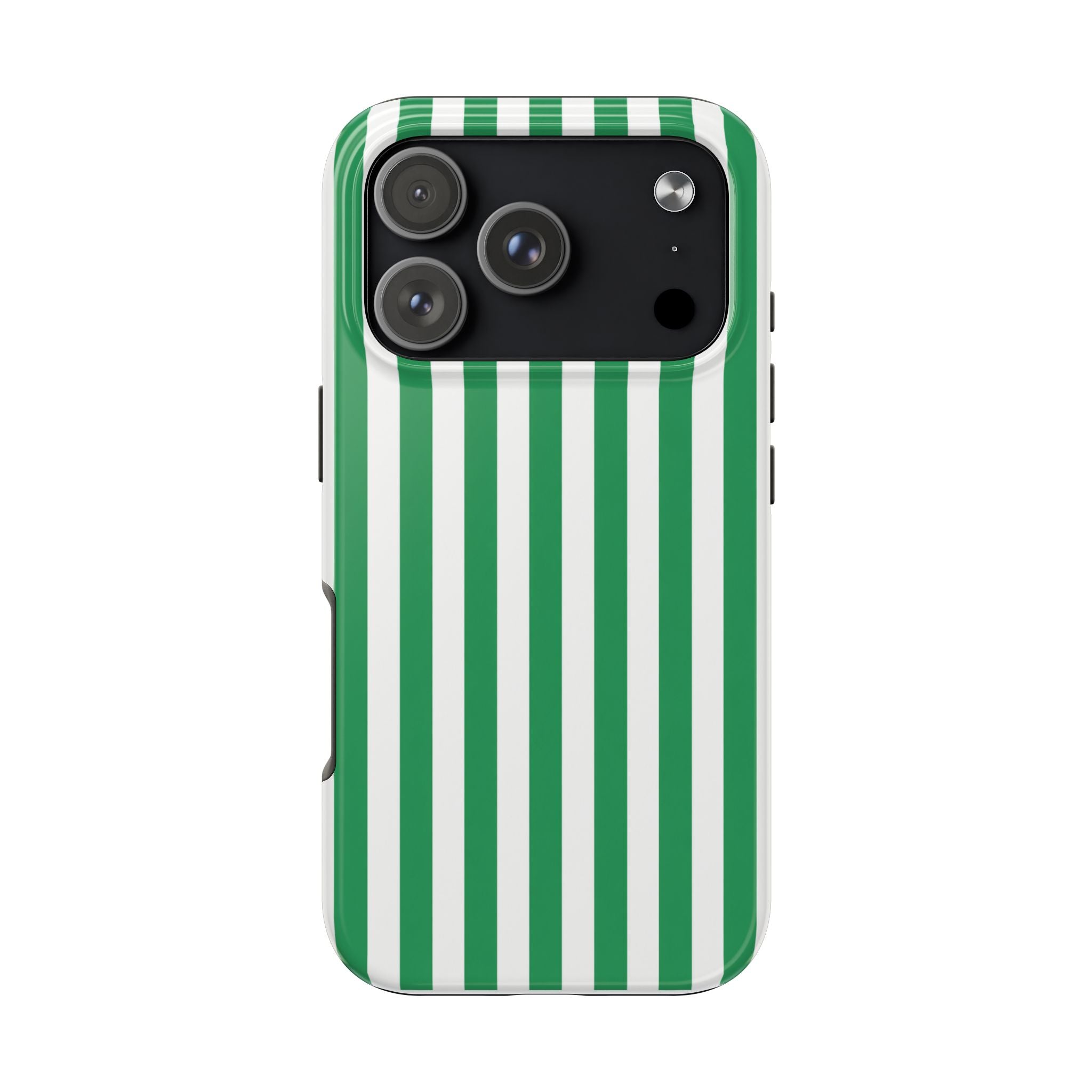 Kelly Green Striped Tough Phone Case