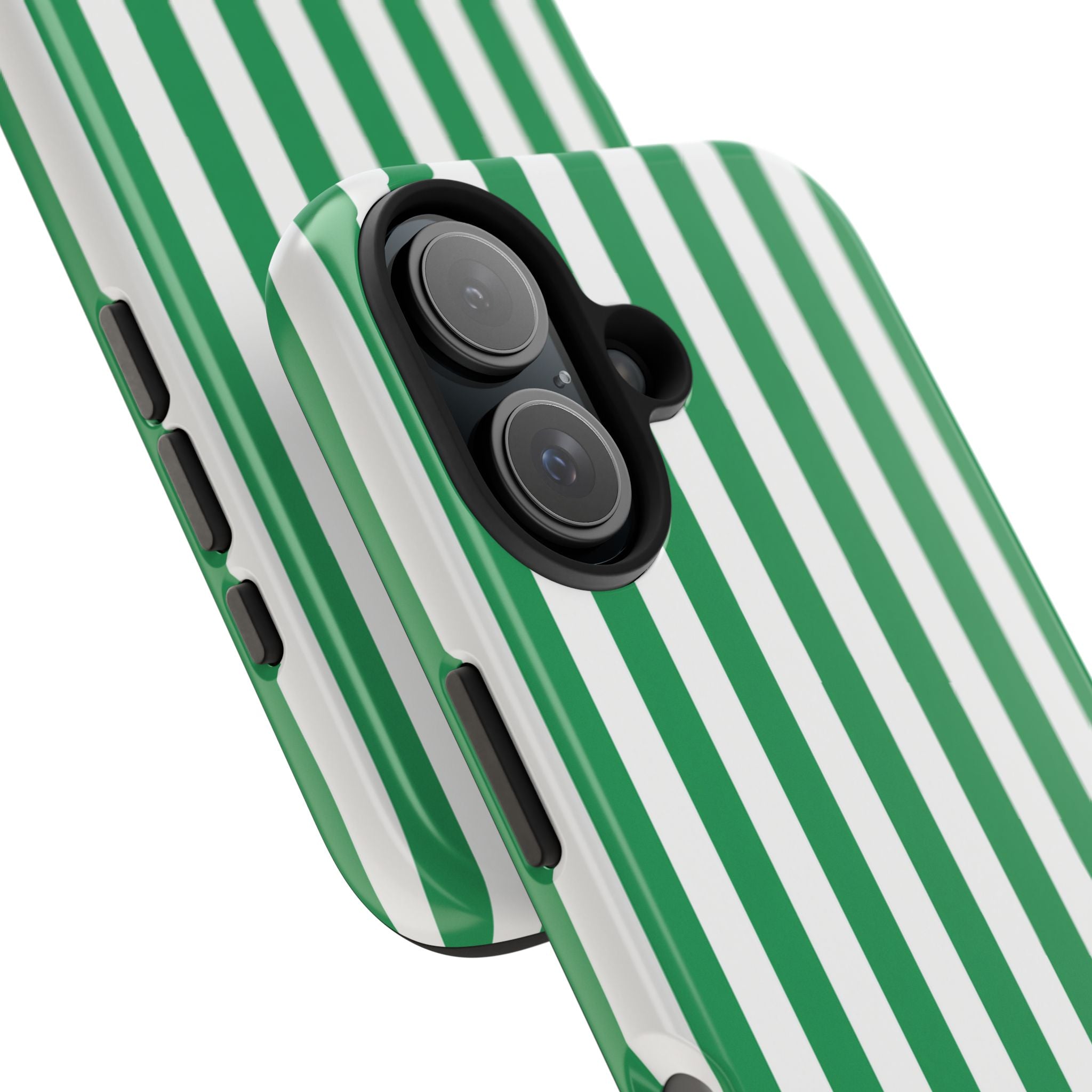 Kelly Green Striped Tough Phone Case