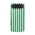 Kelly Green Striped Tough Phone Case