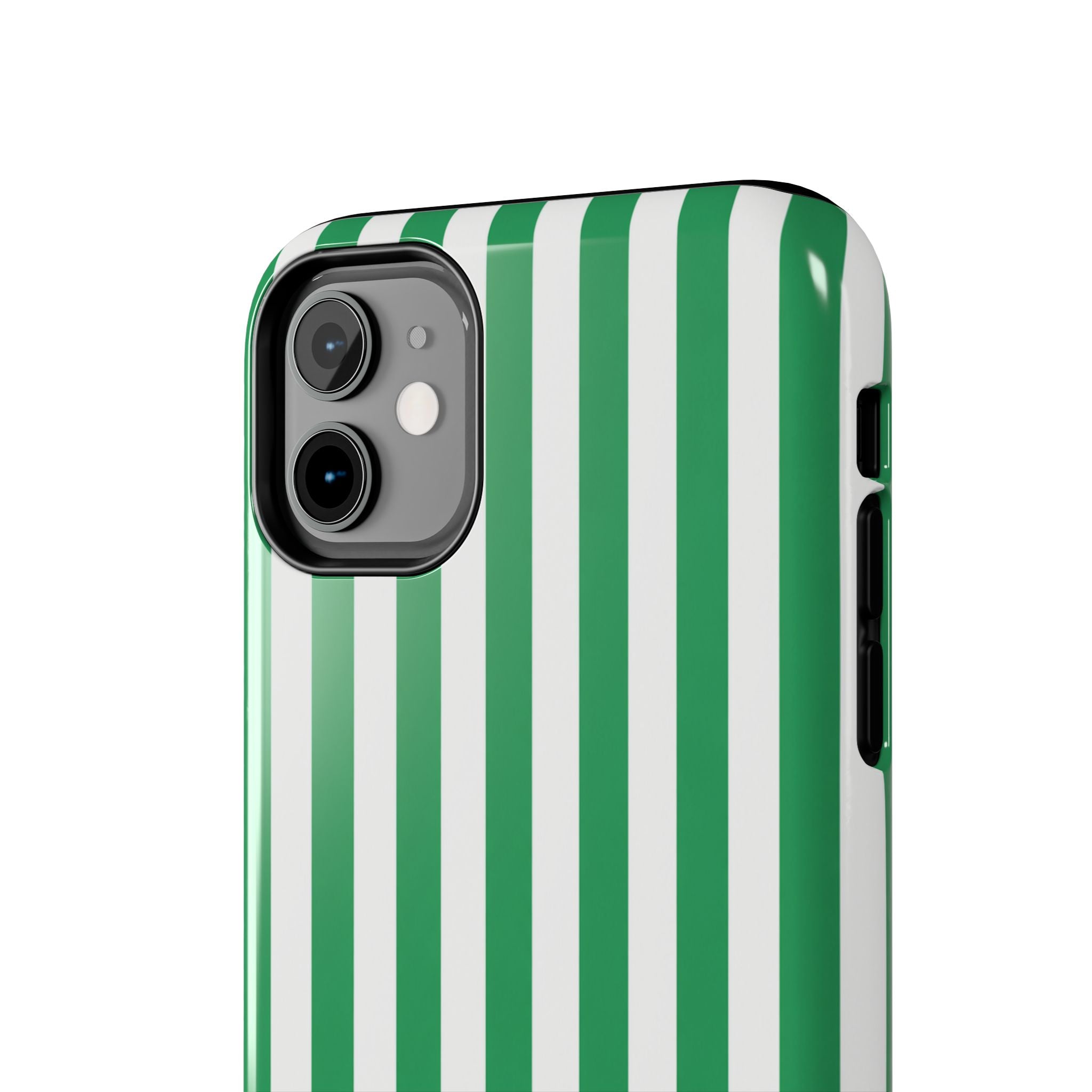Kelly Green Striped Tough Phone Case