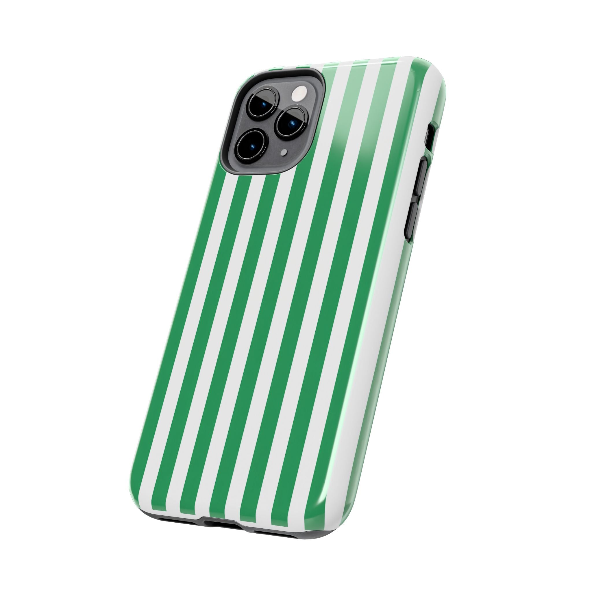 Kelly Green Striped Tough Phone Case