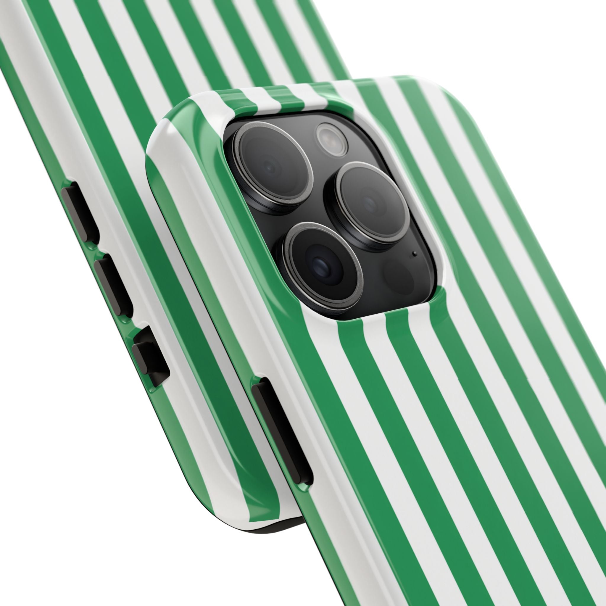 Kelly Green Striped Tough Phone Case