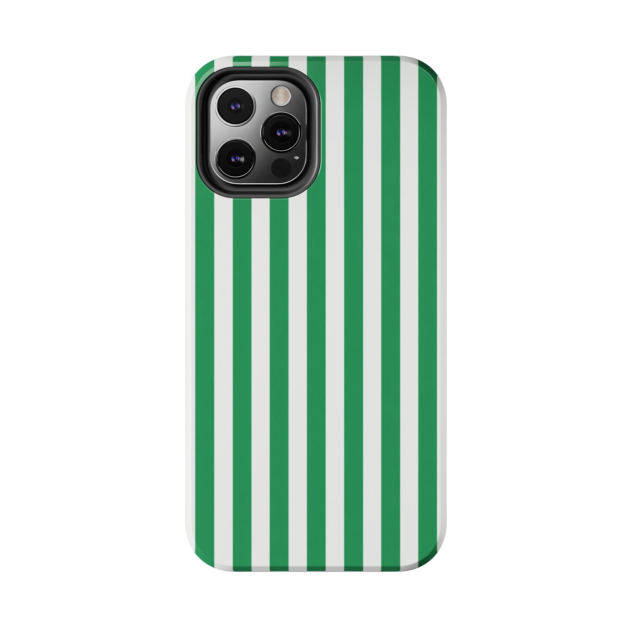 Kelly Green Striped Tough Phone Case