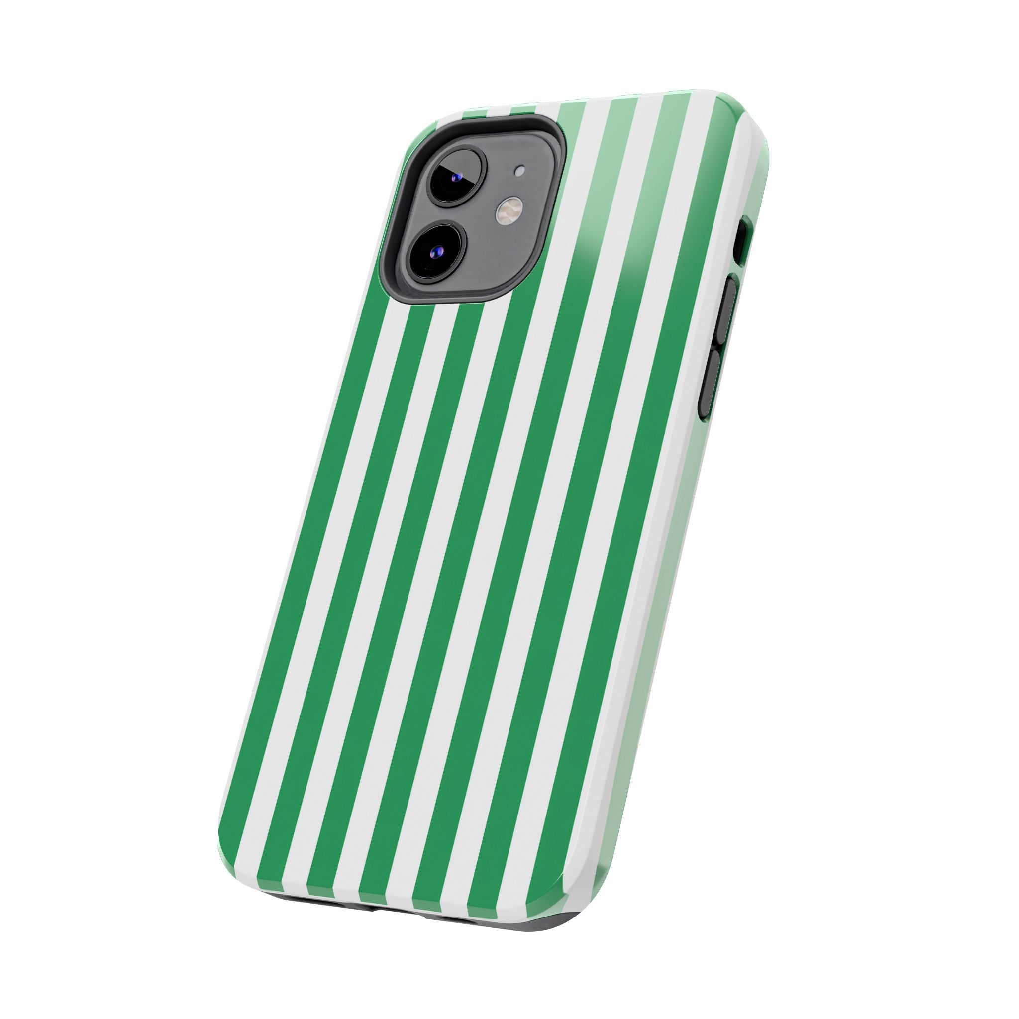 Kelly Green Striped Tough Phone Case