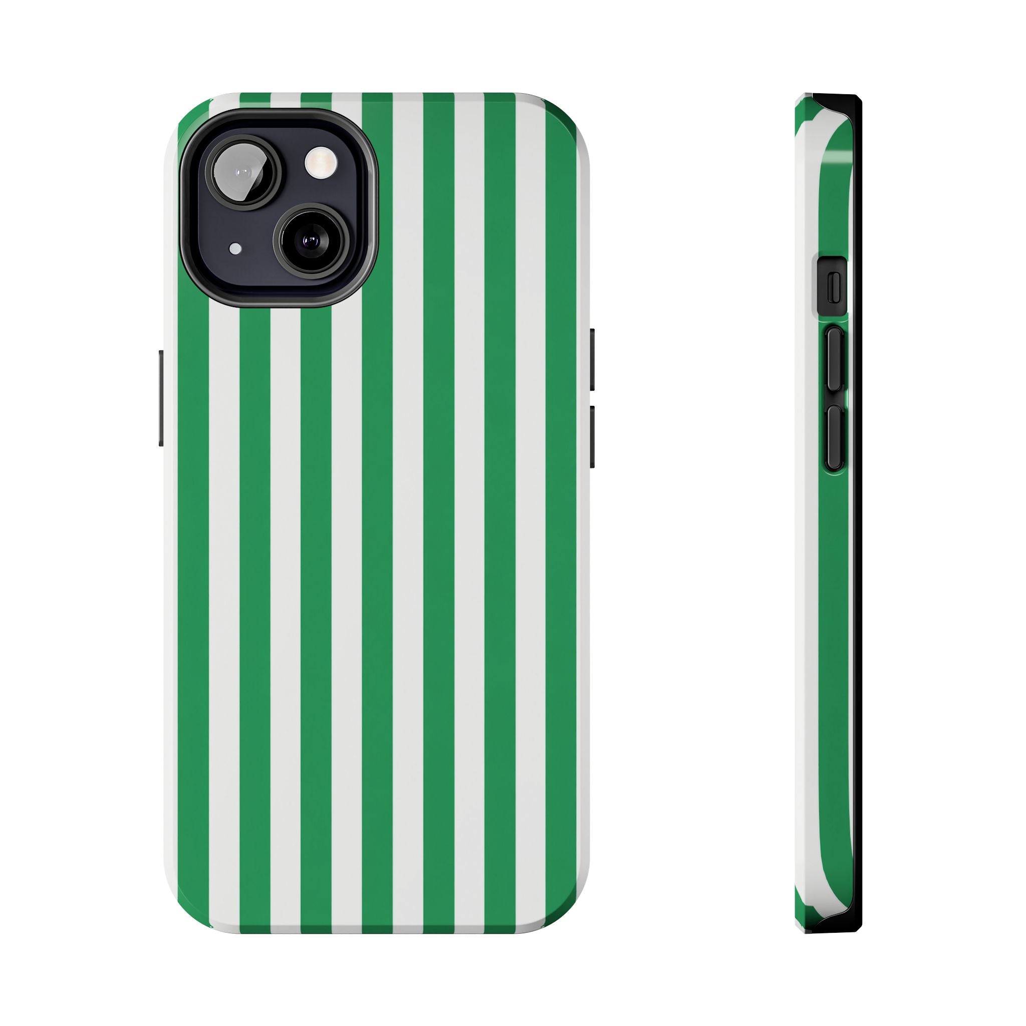 Kelly Green Striped Tough Phone Case