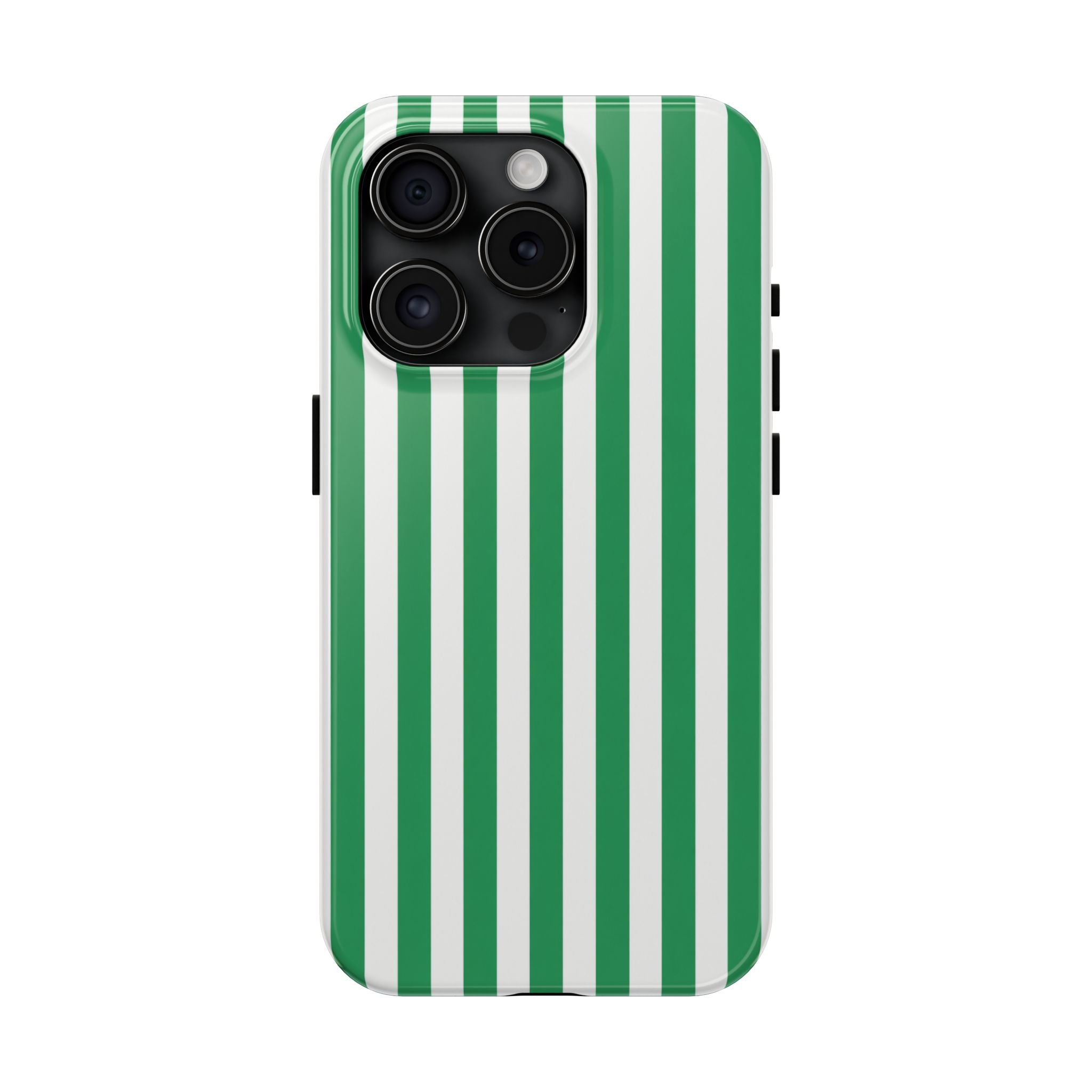Kelly Green Striped Tough Phone Case