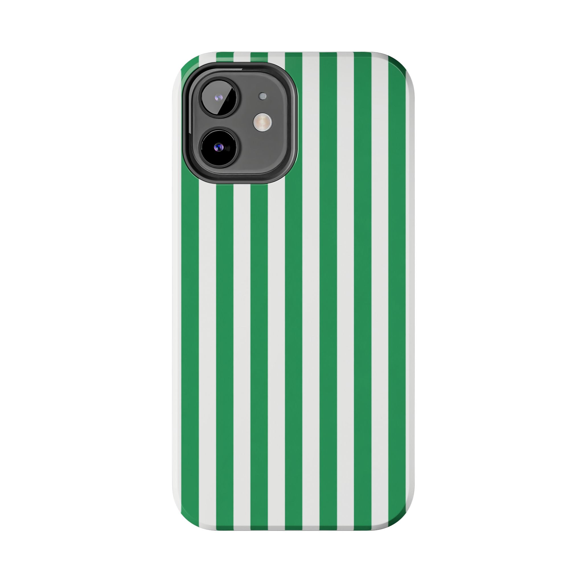 Kelly Green Striped Tough Phone Case