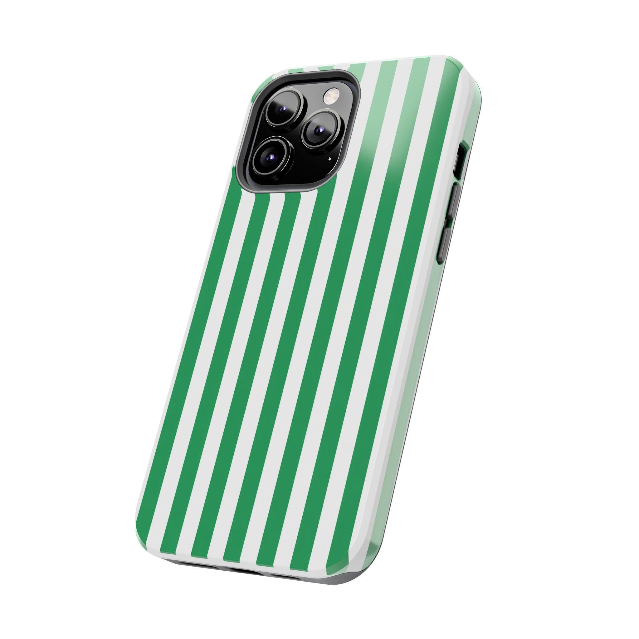 Kelly Green Striped Tough Phone Case