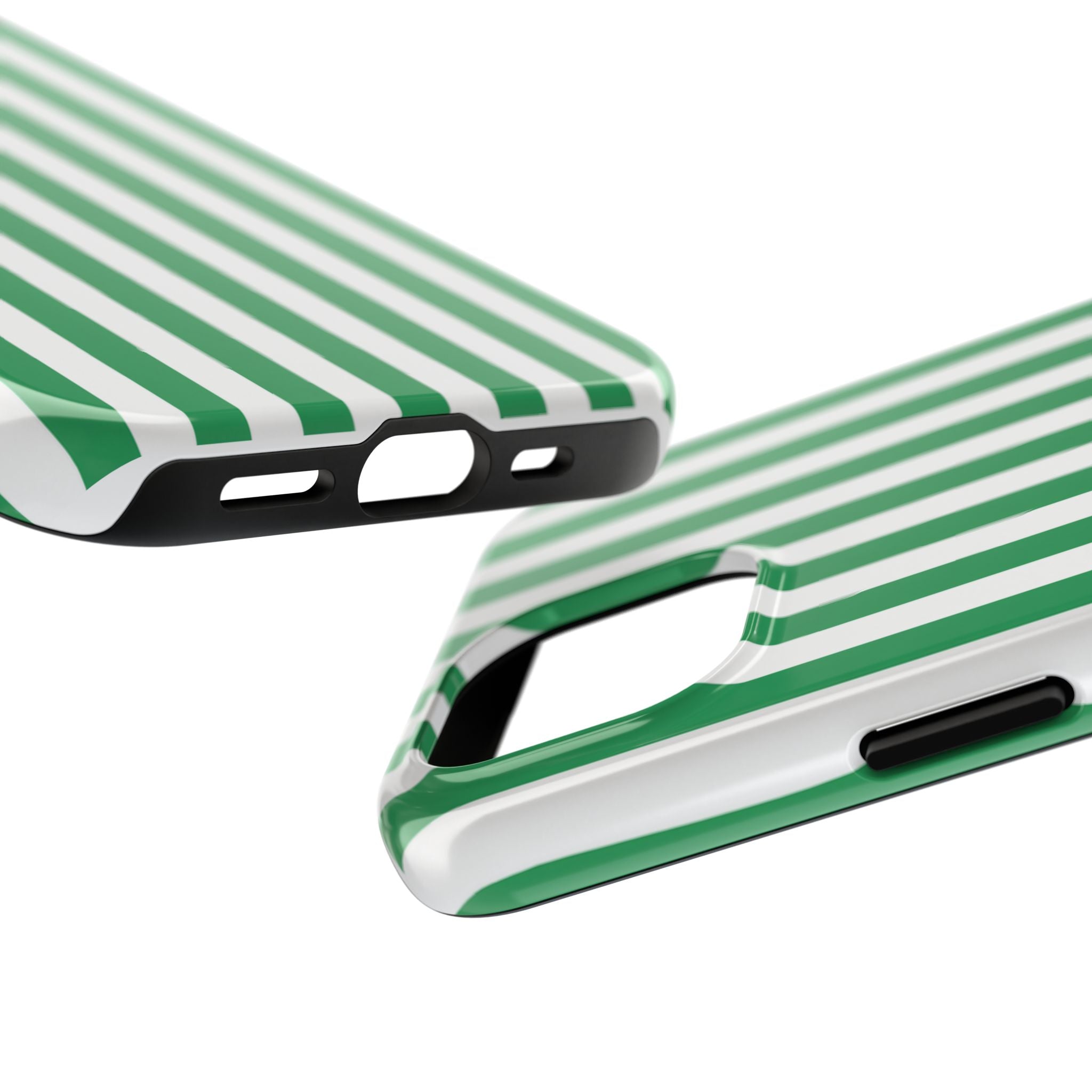 Kelly Green Striped Tough Phone Case