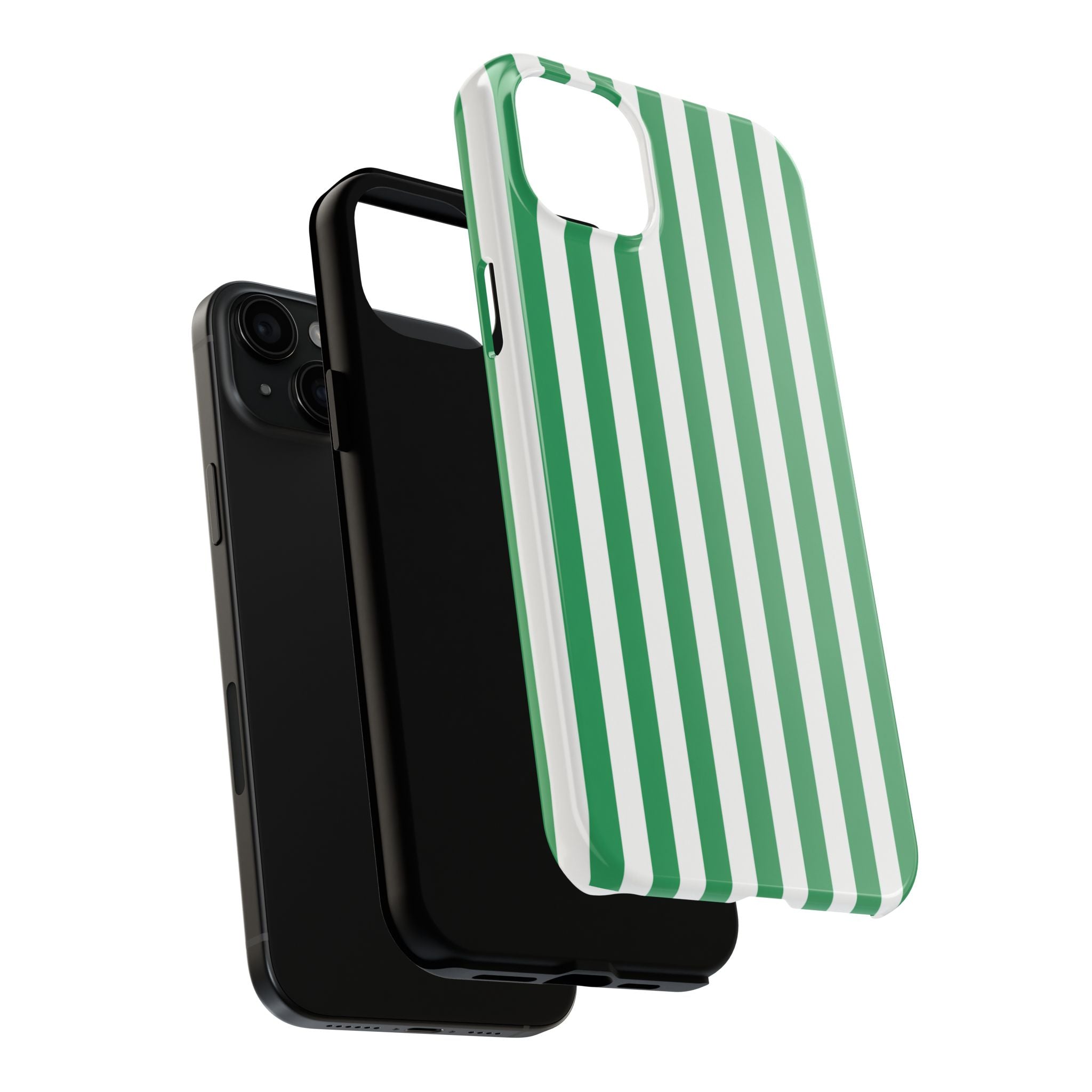 Kelly Green Striped Tough Phone Case