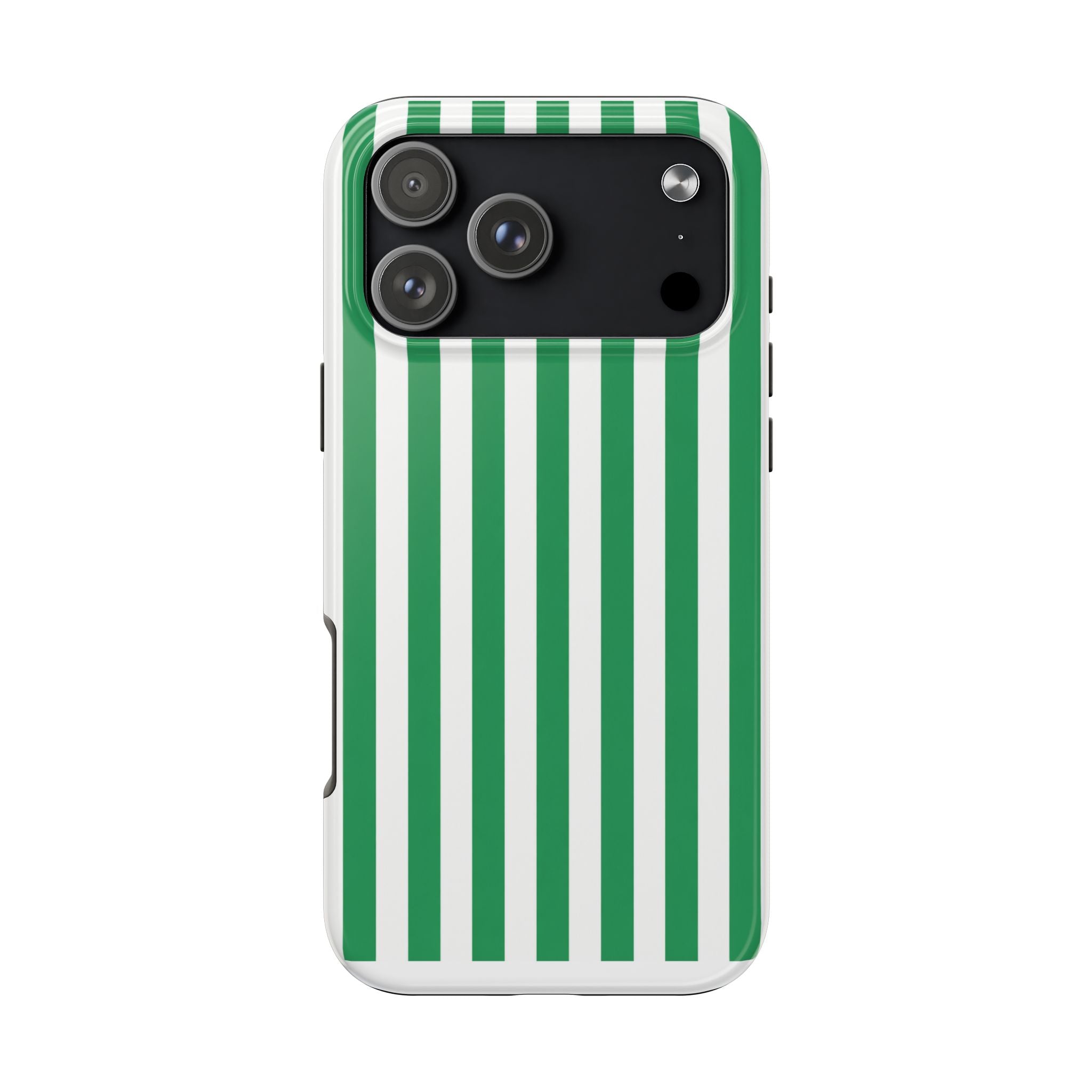 Kelly Green Striped Tough Phone Case