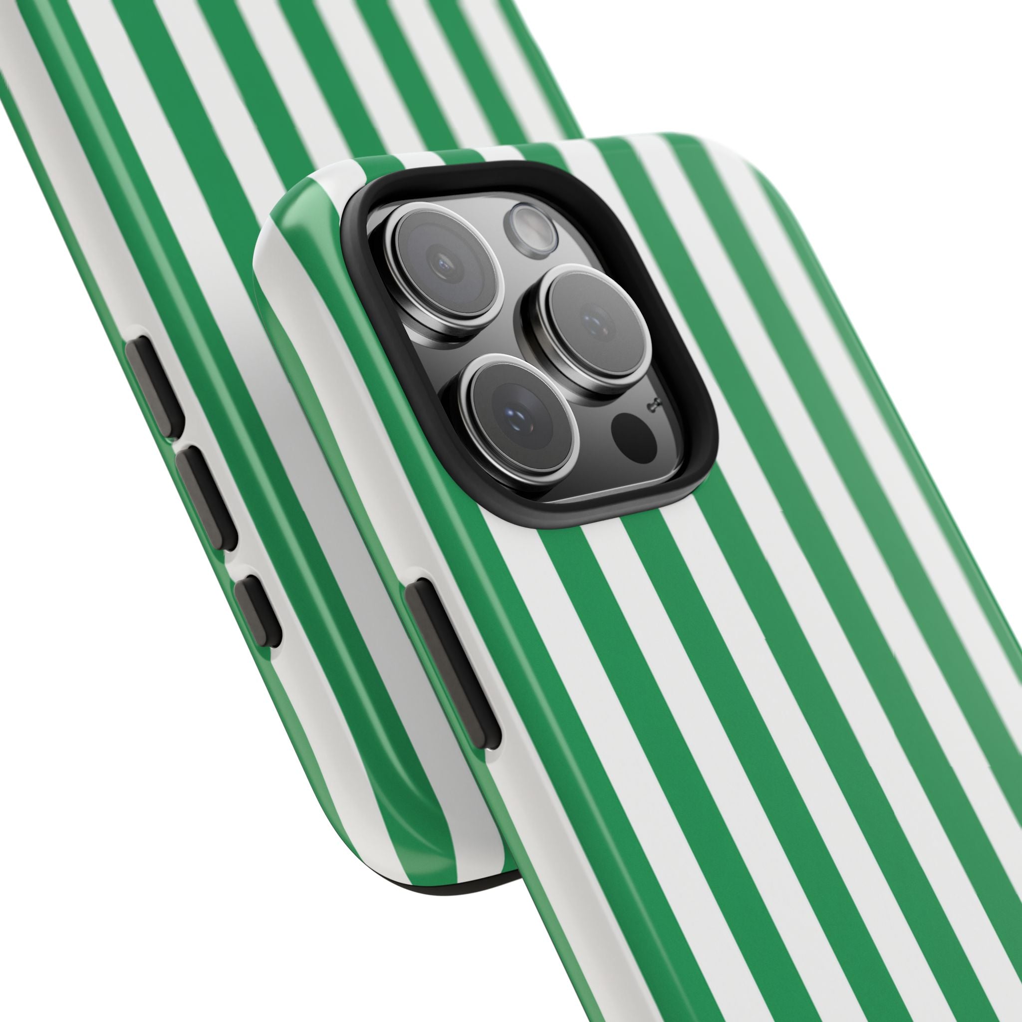 Kelly Green Striped Tough Phone Case